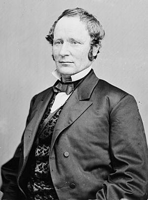 Thomas Andrews Hendricks, photo portrait seated, 1860-65