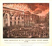 Total Destruction of the Theatre Royal Covent Garden, by Fire (BM 1880,1113.3107)