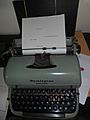 Touch typing on a Remington