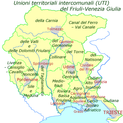 Unioni territoriali intercomunali del Friuli-Venezia Giulia