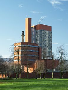 University of Leicester Engineering Building from Victoria Park