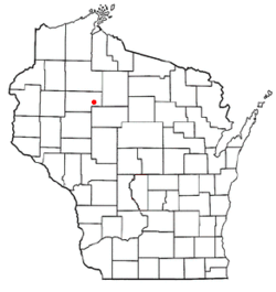 Location of Lawrence, Rusk County, Wisconsin