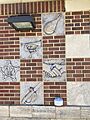 Wall display honoring local civil war veterans, Mile 161 rest stop northbound on I-35 in Iowa