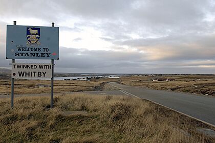 Welcome to Stanley sign with background