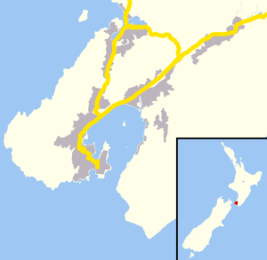 Map showing the location of Baring Head / Ōrua-pouanui