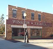 Winslow-Standing on the Corner in Winslow Arizona