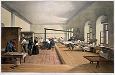 'One of the wards in the hospital at Scutari'. Wellcome M0007724 - restoration, cropped