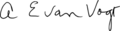 A.E. van Vogt (signature)