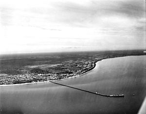 Aerial photograph of Hervey Bay looking north, 12 July 1967