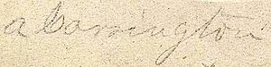 Signature of Albert Carrington