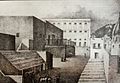Alhóndiga de Granaditas, grabado del siglo XIX - Ciudad de Guanajuato