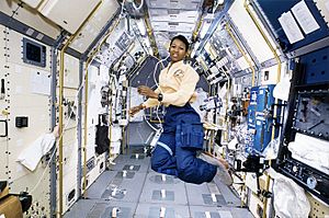 Astronaut Mae Jemison Working in Spacelab-J (7544385084)