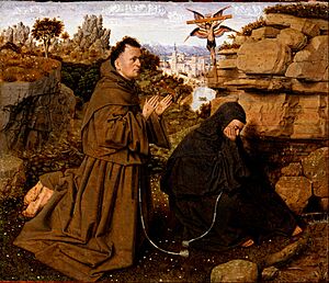Attributed to Jan van Eyck, Netherlandish (active Bruges), c. 1395 - 1441 - Saint Francis of Assisi Receiving the Stigmata - Google Art Project