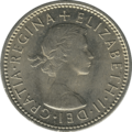 British shilling 1963 obverse
