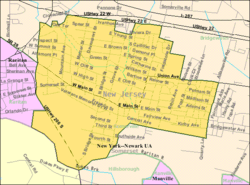 Census Bureau map of Somerville, New Jersey