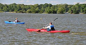 Eagle Creek Lake - canoers (2670077908)