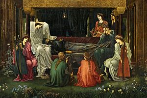 Edward Burne-Jones.The last sleep of Arthur