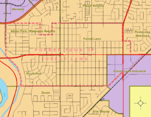 Forest Lawn 1960 boundaries