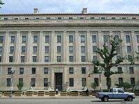 Front of Department of Justice Building
