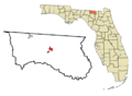Hamilton County Florida Incorporated and Unincorporated areas Jasper Highlighted