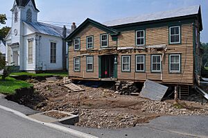 Damaged home in Blenheim after Hurricane Irene