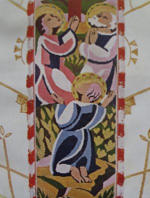 Jaume Busquets, Detall de casulla bordada en punt de tapís, reproduïda a l'Anuari dels Amics de l'Art Litúrgic de l'any 1925