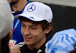 Kimi Antonelli at the Melbourne Walk during the 2026 Australian Grand Prix (028A7923) (cropped)