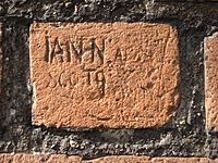 Konin 22.03.2009 - Scottish inscription on the wall of the St. Bartholomew's parish church 2