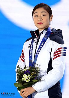 Korea Kim Yuna Sochi Medal Ceremony 08