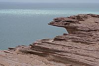Layered Sedimentary Rock Nouadhibou Mauritania.jpg