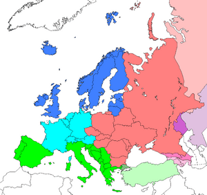 Location-Europe-UNsubregions, Kosovo as part of Serbia