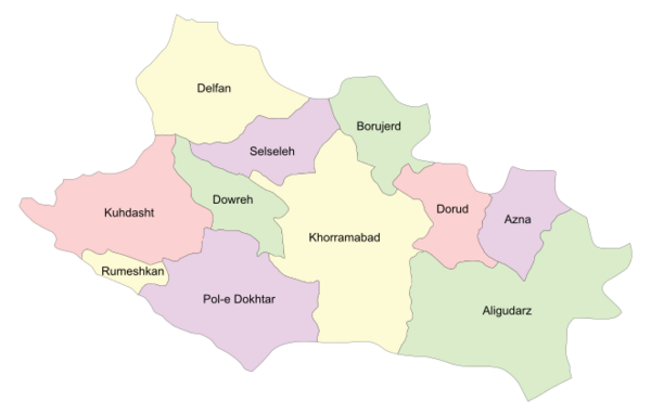 Counties of Lorestan Province