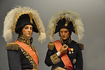 Mémorial 1815 - Maarschalk Jean-de-Dieu Soult en generaal Henri Gatien Bertrand 19-8-2015 11-22-12