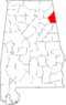 Map of Alabama highlighting Cherokee County.svg