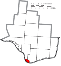 Location of South Point in Lawrence County
