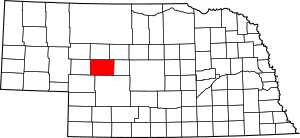 Map of Nebraska highlighting McPherson County