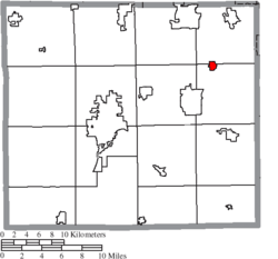 Location of Marshallville in Wayne County