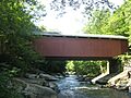 McConnell's Mill Covered Bridge northern side in sunlight