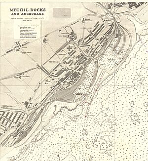 Methil Docks cropped from Admiralty Chart No 137, Published 1918