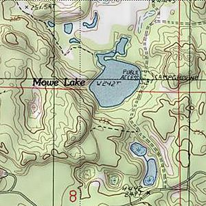 Mowe Lake Topo