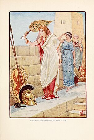 Often she would stand upon the walls of Troy