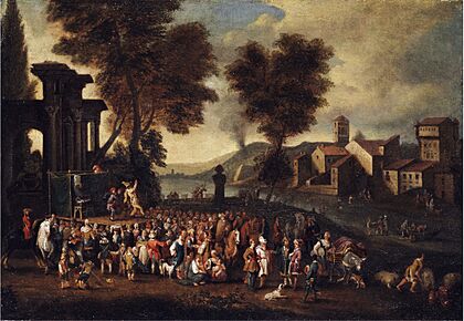 Peeter van Bredael Commedia dell arte Szene
