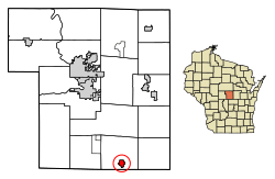 Location within Portage County and Wisconsin