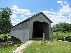 Rebuilt Old Covered Bridge, June 2012, Sheffield MA