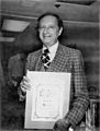 Robert Bloch with His Award