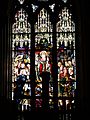 Saint Patrick Teaching the Chieftains at Tara stained glass window in Saint Patrick Church (detail); Lowell, MA; 2012-05-19