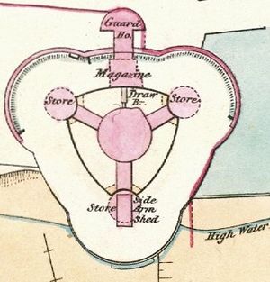 Sandgate Castle plan 1867 crop