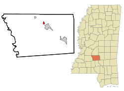 Location of D'Lo, Mississippi