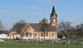 St. Boniface (Menominee, Nebraska) church and cemetery from S