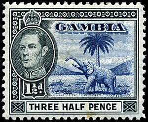Stamp Gambia 1944 1.5p